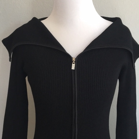 Cache Sweaters - Cache black zip up sweater sz S